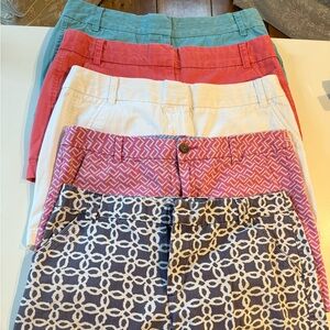 5 Pairs of Preppy J crew & Merona Shorts, Size 10